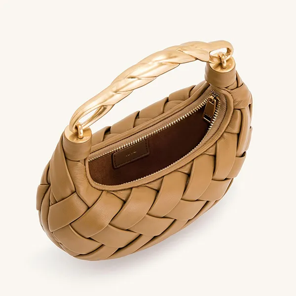 Túi Xách Tay Nữ JW Pei Brown Orla Weave Handbag Màu Nâu - Túi xách - Vua Hàng Hiệu