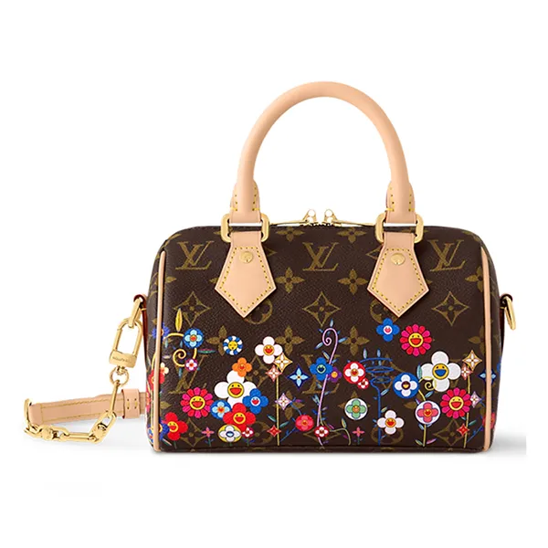 Túi Xách Tay Nữ Louis Vuitton 20 LV X TM Speedy Bandoulière Monogram Bag M14175 Màu Nâu Đen - Túi xách - Vua Hàng Hiệu