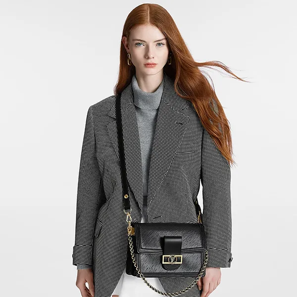 Túi Xách Tay Nữ Louis Vuitton LV Dauphine MM Bag M56141 Màu Đen - Túi xách - Vua Hàng Hiệu