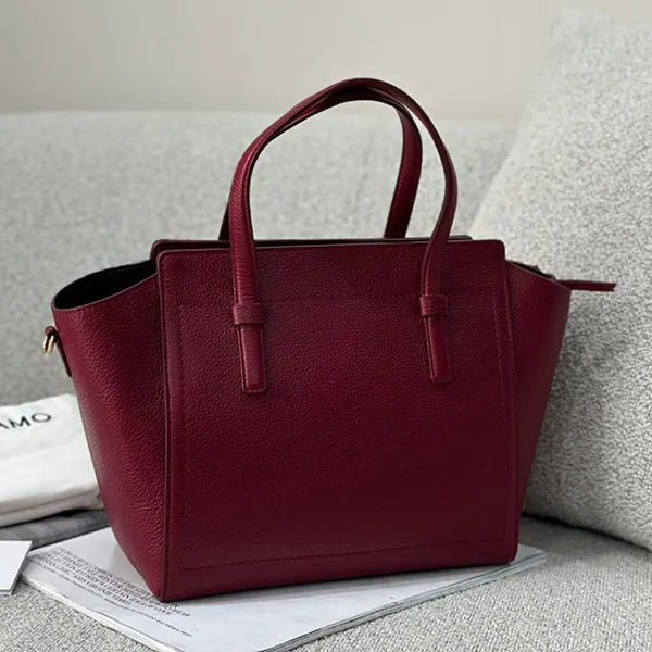 Túi Xách Tay Nữ Salvatore FerragamoGancini Handbag Màu Đỏ Mận - Túi xách - Vua Hàng Hiệu