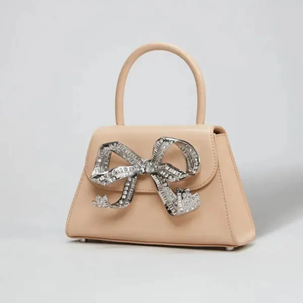Túi Xách Tay Nữ Self-Portrait Leather Handbag 47885136 Màu Be - Túi xách - Vua Hàng Hiệu