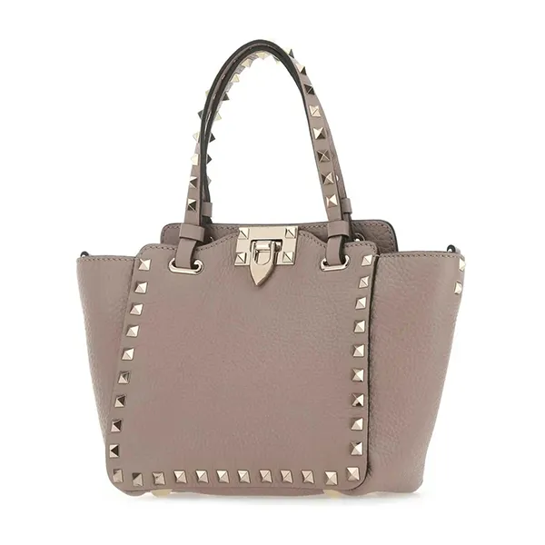 Túi Xách Tay Nữ Valentino Garavani Rockstud Small Handbag Màu Be Hồng N-QL - Túi xách - Vua Hàng Hiệu