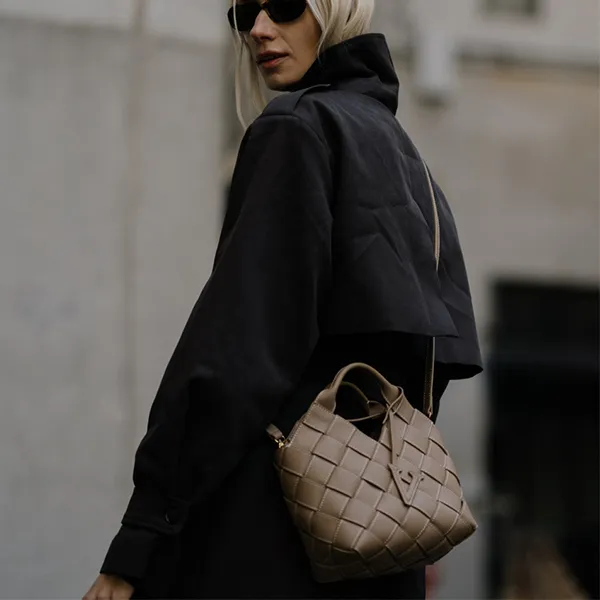 Túi Xách Tay Nữ Verafied Etoupe Woven Basket Bag Màu Be - Túi xách - Vua Hàng Hiệu