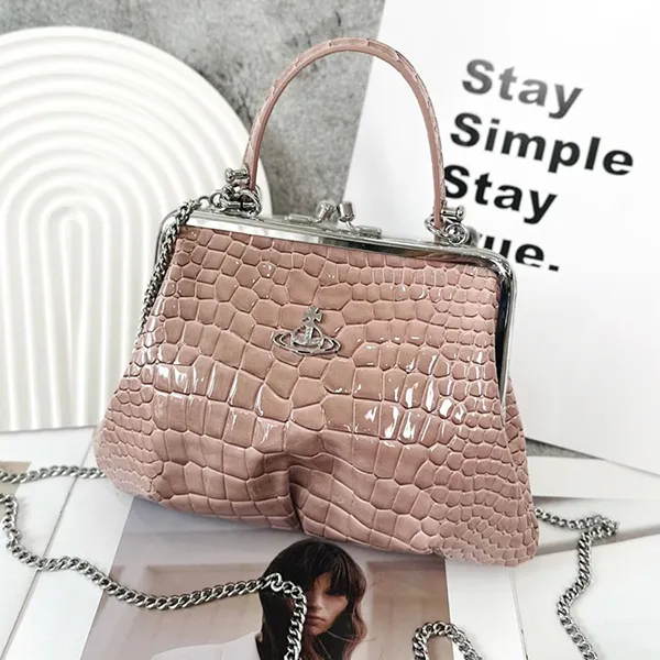 Túi Xách Tay Nữ Vivienne Westwood Granny Frame Pink Màu Hồng Nhạt - Túi xách - Vua Hàng Hiệu