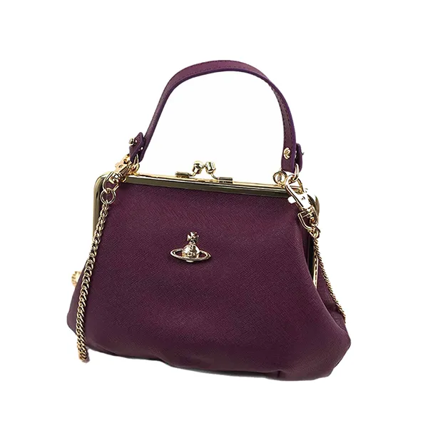 Túi Xách Tay Nữ Vivienne Westwood Granny Frame Purse Purple 52020003-L001N-J401 Màu Tím - Túi xách - Vua Hàng Hiệu