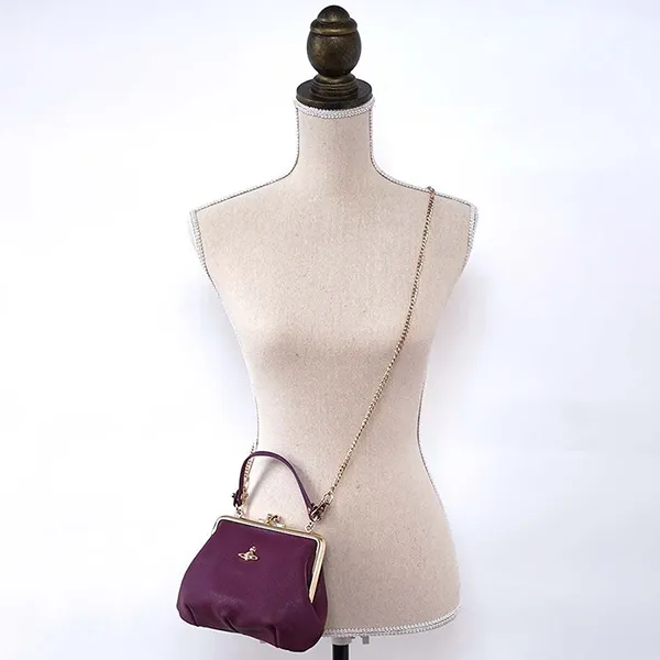 Túi Xách Tay Nữ Vivienne Westwood Granny Frame Purse Purple 52020003-L001N-J401 Màu Tím - Túi xách - Vua Hàng Hiệu