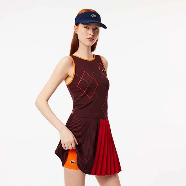 Váy Thể Thao Nữ Lacoste Women's Ultra Dry Tennis Dress With Removable Liner EF7451 51 IEJ Màu Đỏ Size 36