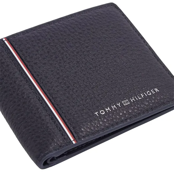 Ví Nam Tommy Hilfiger Wallet AM0AM13042_BLDW6 Màu Xanh Than - Túi xách - Vua Hàng Hiệu