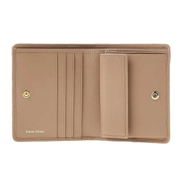 Ví Nữ Miu Miu Materasse Half Wallet 5MV204 2FPP F0770 Màu Nâu