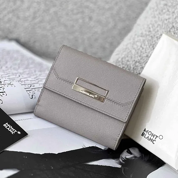 Ví Nữ Montblanc Leather Wallet 114596 Màu Xám