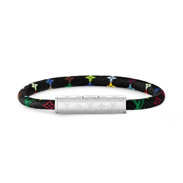 Vòng Đeo Tay Louis Vuitton LV Confidential LV x TM Bracelet M8974E Màu Đen Họa Tiết - Trang sức - Vua Hàng Hiệu