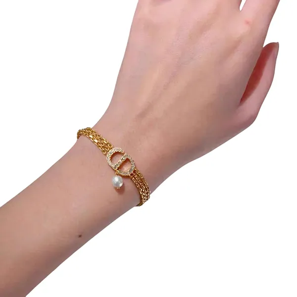 Vòng Đeo Tay Nữ Dior Multi-Chain Petit CD Bracelet Màu Vàng Gold - Trang sức - Vua Hàng Hiệu