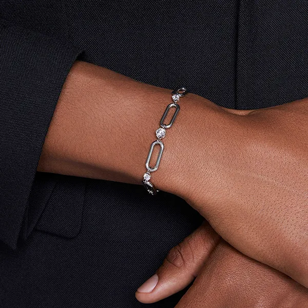 Vòng Đeo Tay Nữ Swarovski Constella Bracelet White, Rhodium Plated 5683353 Màu Bạc