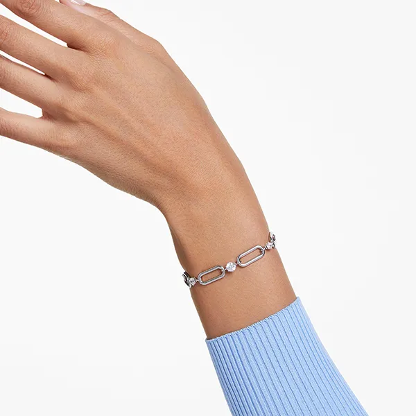 Vòng Đeo Tay Nữ Swarovski Constella Bracelet White, Rhodium Plated 5683353 Màu Bạc