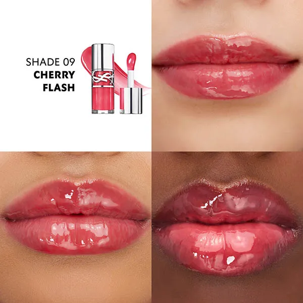 Son Dưỡng Bóng YSL Loveshine Plumping Lip Oil Gloss 09 Cherry Flash Màu Hồng Anh Đào