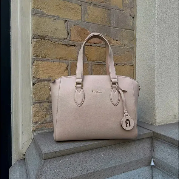 Túi Xách Tay Nữ Furla Minerva Bag Màu Hồng Nhạt - Túi xách - Vua Hàng Hiệu