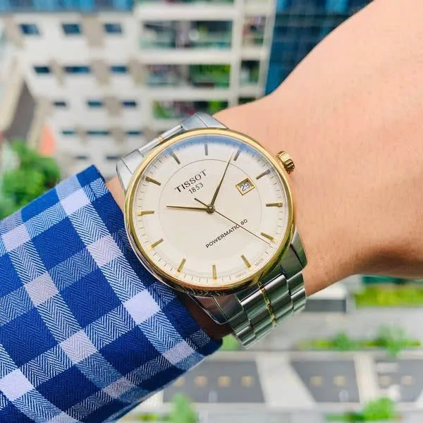 Đồng Hồ Nam Tissot Luxury Powermatic 80 Demi Gold T086.407.22.261.00 Màu Vàng Bạc - Đồng hồ - Vua Hàng Hiệu