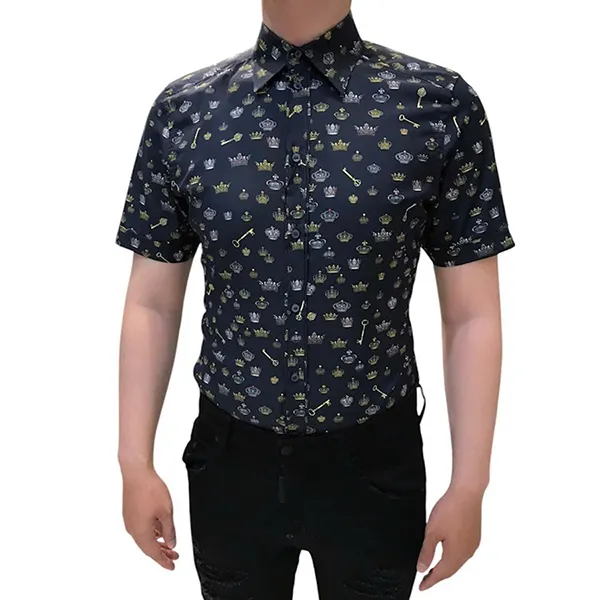 Áo Sơ Mi Nam Dolce & Gabbana D&G Shirt G5CJ7T Màu Đen Size 38