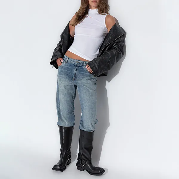 Áo Ba Lỗ Nữ Diesel Top T-Mokky-Sl-Microdiv A10397 0BLAN 100 Màu Trắng Size S - Thời trang - Vua Hàng Hiệu