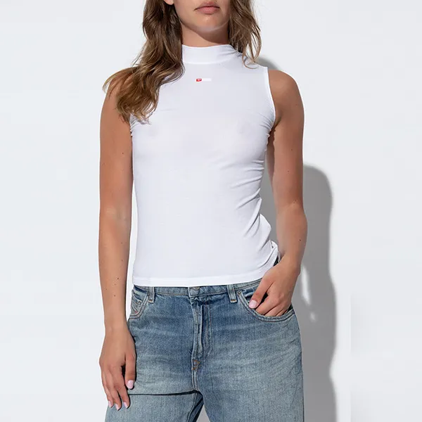 Áo Ba Lỗ Nữ Diesel Top T-Mokky-Sl-Microdiv A10397 0BLAN 100 Màu Trắng Size S - Thời trang - Vua Hàng Hiệu