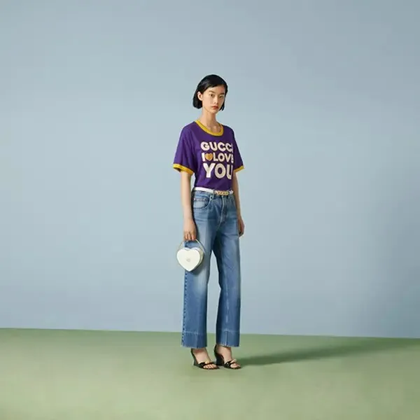 Áo Croptop Nữ Gucci 753879 5878 Màu Tím Size XS