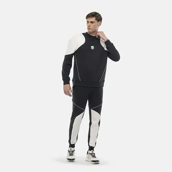 Áo Nỉ Nam Hydrogen Piping Crewneck Sweatshirt Màu Đen Trắng Size S