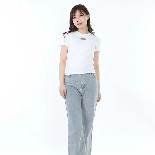 Áo Phông Nữ Diesel Short Sleeve Logo T-shirt A16839 0CLBR - 100 Màu Trắng Size XS