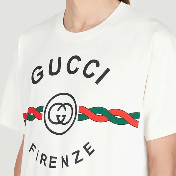 Áo Phông Gucci Tshirt 616036 XJD7T 9095 Màu Trắng Size S - Thời trang - Vua Hàng Hiệu