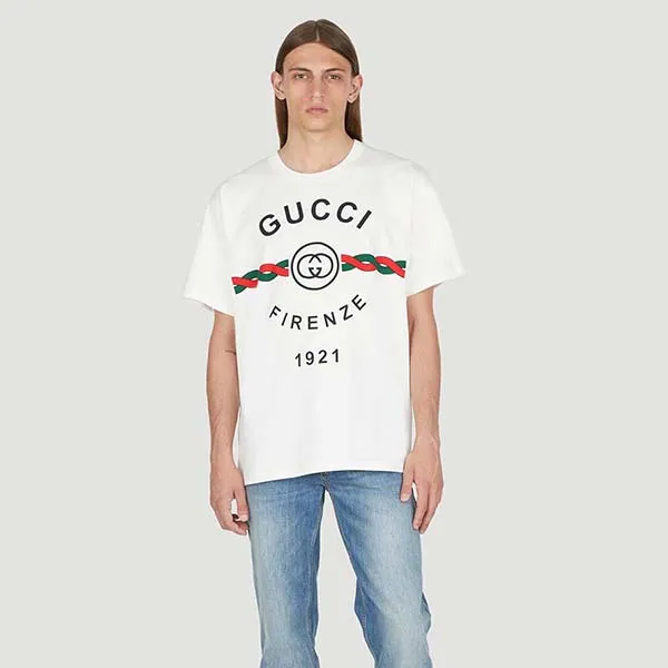 Áo Phông Gucci Tshirt 616036 XJD7T 9095 Màu Trắng Size S - Thời trang - Vua Hàng Hiệu