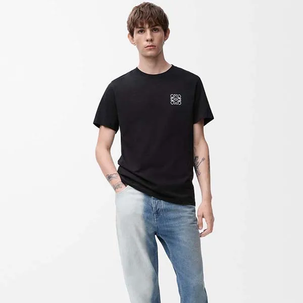 Áo Phông Nam Loewe Men's Anagram Chest Logo In Black T-Shirt H526Y22X75 1100 Màu Đen Size L - Thời trang - Vua Hàng Hiệu