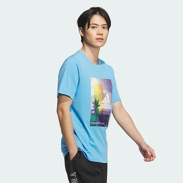Áo Phông Nam Adidas Palm Tree Tee IT0904 Màu Xanh Nước Biển Size S