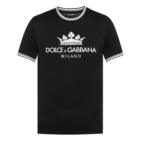 Áo Phông Dolce & Gabbana D&G Black Logo Printed TShirt G8IR4T FU7EQ Màu Đen Size 46