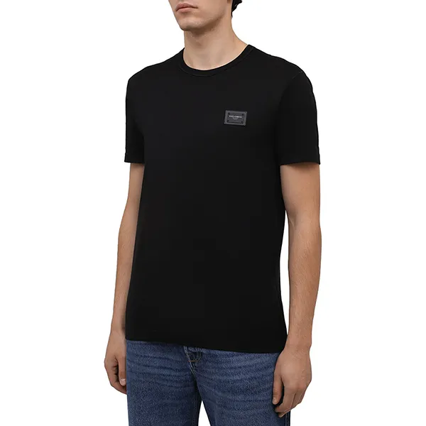 Áo Phông Nam Dolce & Gabbana D&G Regular Fit T-Shirt G8KJ9T FU7EQ Màu Đen Size 44
