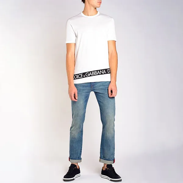 Áo Phông Nam Dolce & Gabbana D&G White G8HL0T-FH72O T-shirt Màu Trắng Size 46 - Thời trang - Vua Hàng Hiệu