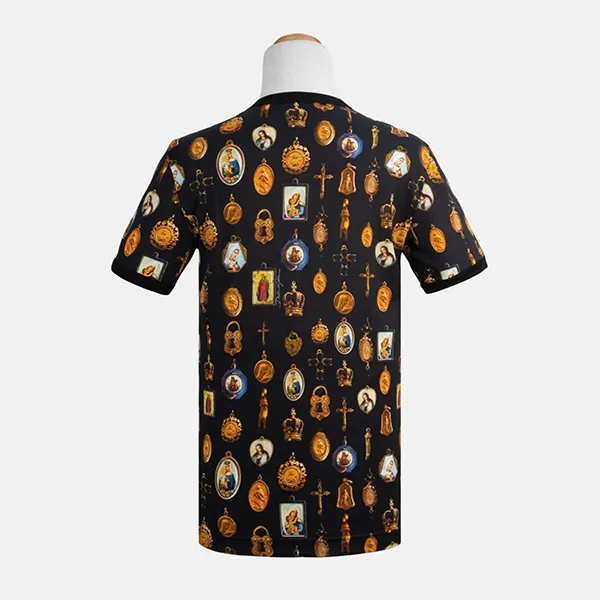 Áo Phông Nam Dolce & Gabbana D&G Tshirt G8HI7T G7C5F Màu Đen Họa Tiết Size 44 - Thời trang - Vua Hàng Hiệu