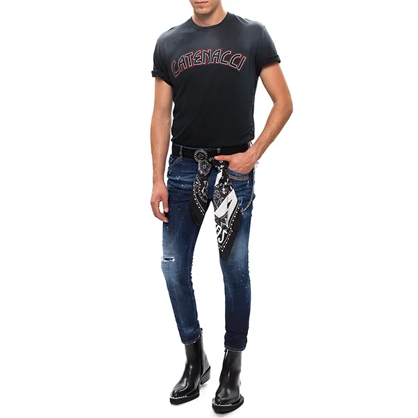 Áo Phông Nam Dsquared2 Catenacci Tshirt S71GD0959 Màu Đen Size XS - Thời trang - Vua Hàng Hiệu