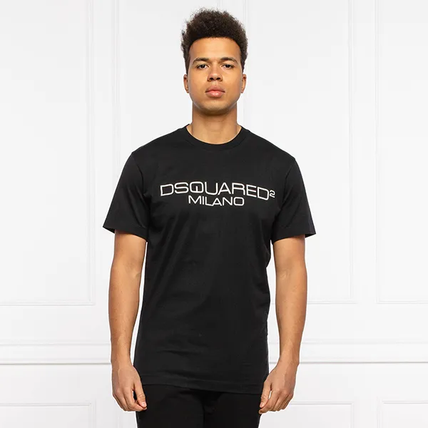 Áo Phông Nam Dsquared2 Cool Fit S71GD1055 T-shirt Màu Đen Size S - Thời trang - Vua Hàng Hiệu
