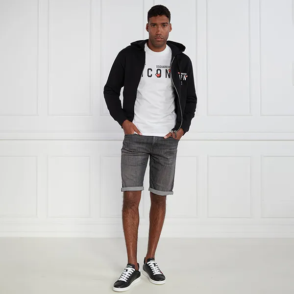 Áo Phông Nam Dsquared2 Cool Fit S79GC0076 T-shirt Màu Trắng Size XS