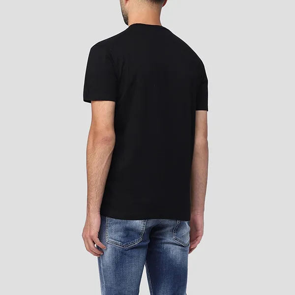 Áo Phông Nam Dsquared2 Graphic ICON Printed S79GC0078 Tshirt Màu Đen Size XS