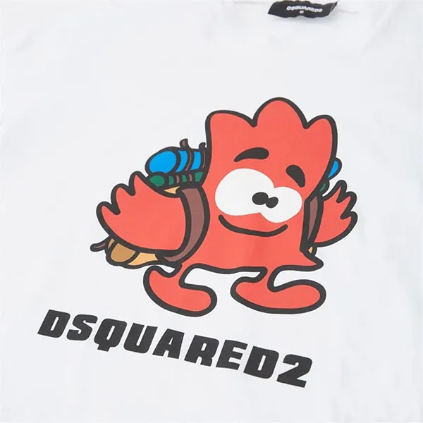 Áo Phông Nam Dsquared2 Leaf Buddy Print Cool Tee S71GD0187 Tshirt Màu Trắng Size S