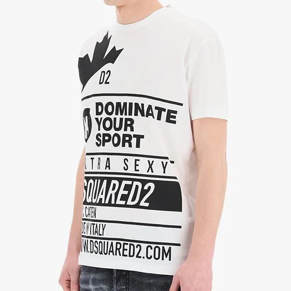 Áo Phông Nam Dsquared2 S74GD0824 T-shirt Màu Trắng Size L