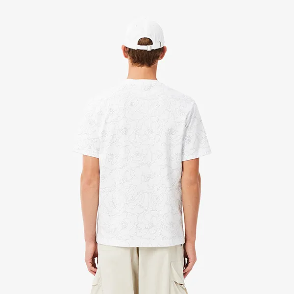Áo Phông Nam Lacoste Flower Print Cotton Jersey TH3596 001 TShirt Màu Trắng Size 3 - Thời trang - Vua Hàng Hiệu