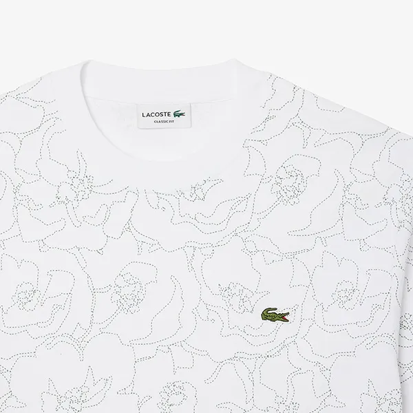 Áo Phông Nam Lacoste Flower Print Cotton Jersey TH3596 001 TShirt Màu Trắng Size 3 - Thời trang - Vua Hàng Hiệu