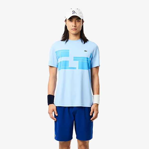 Áo Phông Nam Lacoste Men's Tennis x Novak Djokovic T-Shirt TH2525-51 IF3 Màu Xanh Nhạt Size 3 - Thời trang - Vua Hàng Hiệu