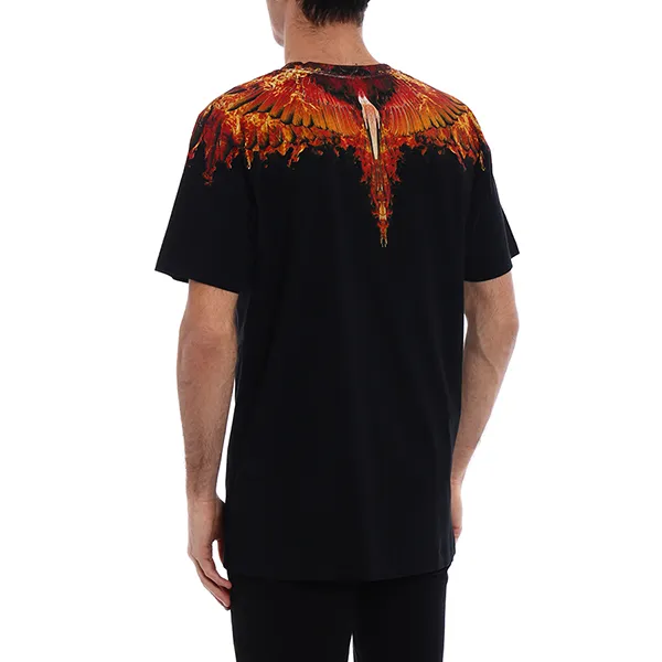 Áo Phông Nam Marcelo Burlon T-Shirt CMAA018S180010061088 Màu Đen/Cam Size XXS