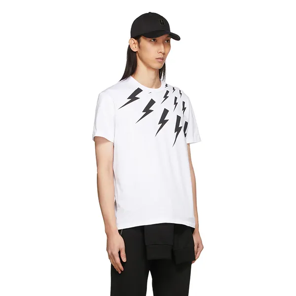 Áo Phông Nam Neil Barrett Off Set Fair Thunder Tshirt White BJT004S R520S Màu Trắng Size S - Thời trang - Vua Hàng Hiệu