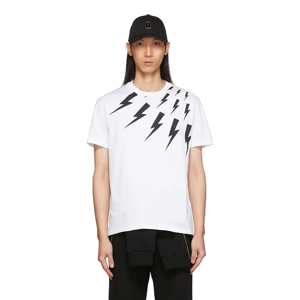 Áo Phông Nam Neil Barrett Off Set Fair Thunder Tshirt White BJT004S R520S Màu Trắng Size S - Thời trang - Vua Hàng Hiệu