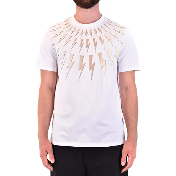 Áo Phông Nam Neil Barrett Tshirt PBJT798S P514S Màu Trắng Size S