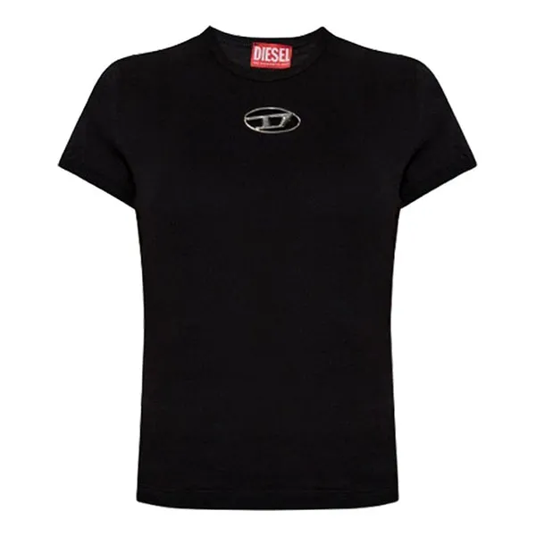 Áo Phông Nữ Diesel Short Sleeve Logo T-shirt A16839 0CLBR - 9XX Màu Đen Size L - Thời trang - Vua Hàng Hiệu