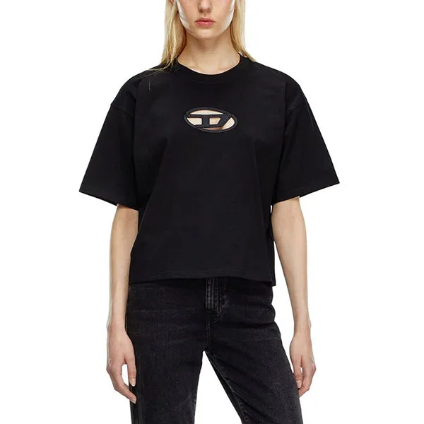 Áo Phông Nữ Diesel T-Buxt Women's Cropped T-Shirt A15096 0NIAX - 9XX Màu Đen Size XS
